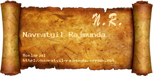 Navratyil Rajmunda névjegykártya